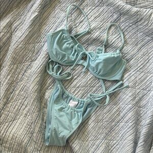 Light Blue Cheeky Bikini Set